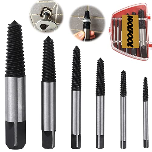 Broken Bolt Extractor Kit, Pipe Screw Extractor Set, Damaged Bolt Water Pipe Remover Set for 1/8 to 1 inch Thread Broken Stud, Screw, Bolt Easy Back Out