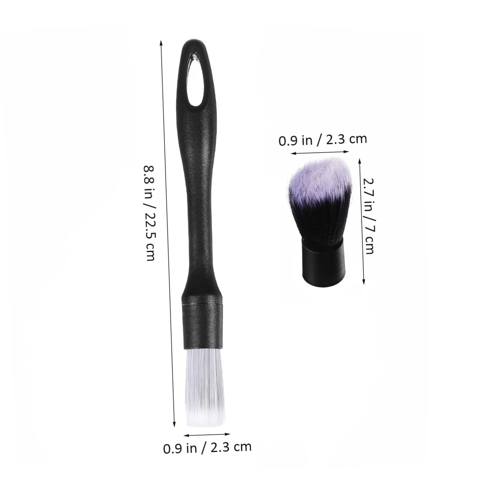 FUNOMOCYA 1 Set Car Detailing Brush Kit with Ergonomic Handle Portable Interior Cleaning Tools Replacement Brush Heads for Efficient Car Interior Detailing Maintenance