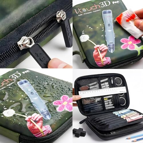 Image of WOL 3D Cartoon Printed Pencil Case with Compartments | Large Capacity Stationery Organizer Zipper Pouch, Water-Resistant Pen Holder for Girls, Boys, Kids, School, Travel & Office Use - Green