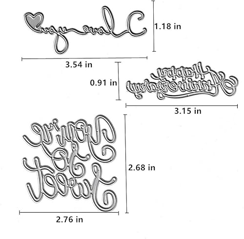 Miniatura 2 de Metal Love You Happy Anniversary Blessing Words Die Cuts, You are So Sweet Greetings - Plantillas para manualidades, plantillas de molde para