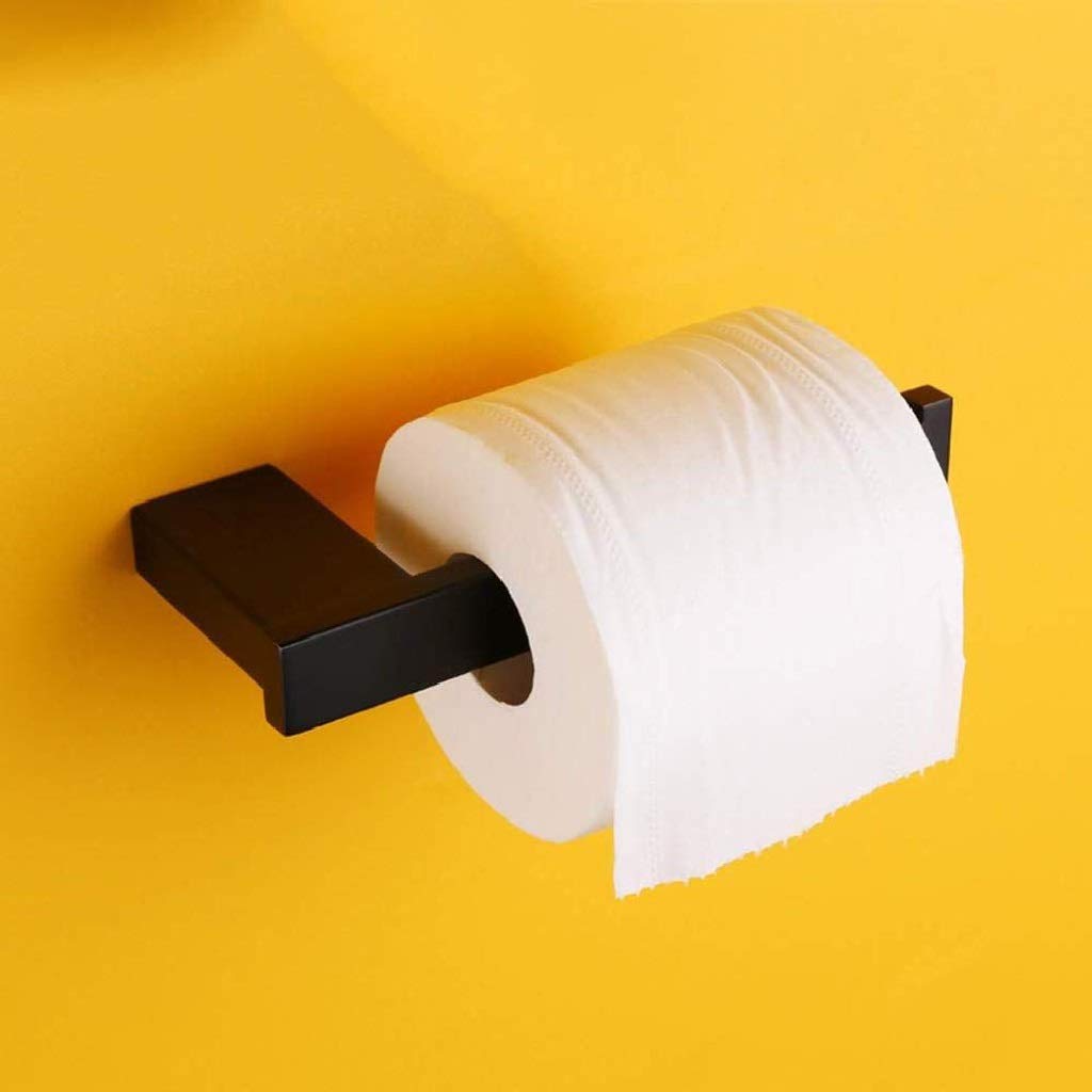 Metallo Carta igienica Holder-Nero Supporto di Carta igienica in Acciaio Inox Rotonda Montaggio a Parete Rustfree Holder Bagno Cucina Bagno Tessuto del Rullo