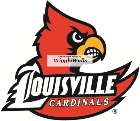 6 Inch Cardinal Bird University Louisville Cardinals Logo UL UofL Removable Wall Decal Sticker Art NCAA Home Room Decor 6 by 5 Inches