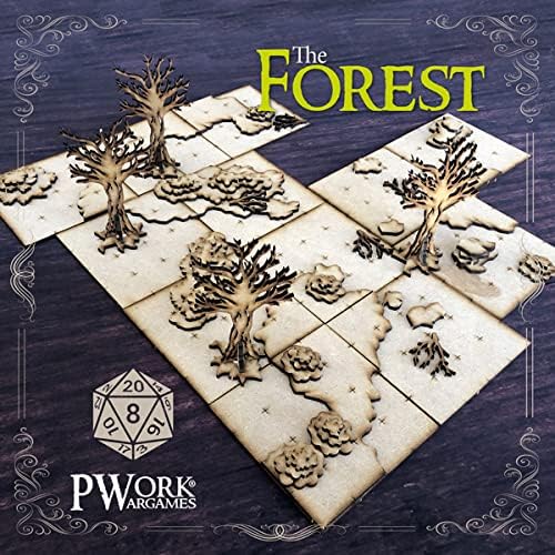 PWORK WARGAMES The Forest - 3D Tactical Maps Rpg Fantasy Dungeon Tiles - 3D Modular MDF 3mm Tactical Maps - Image 2