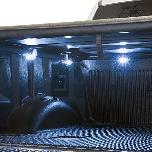 Universal 8 Pods 16X White LED Rear Trunk Truck Cargo Bed Work Lights Lamps + Wiring w/On Off Control Box Switch