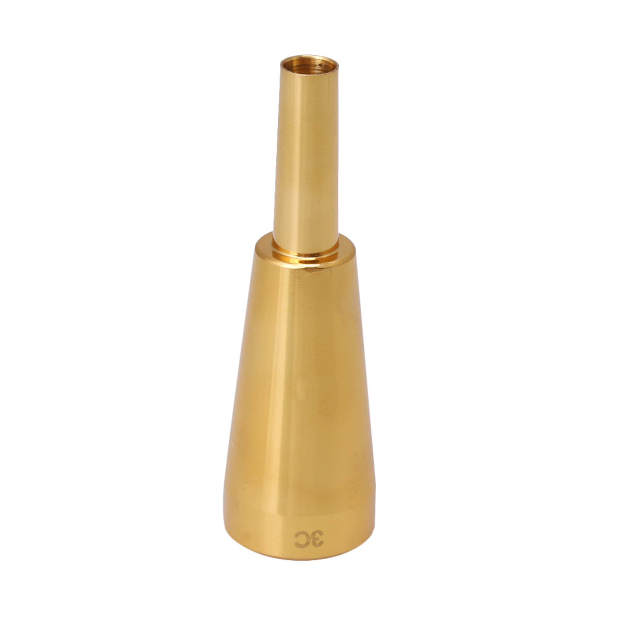 Yibuy - Bocchino per tromba, 27 x 87 mm, colore oro, in metallo, 3C, parte di ricambio