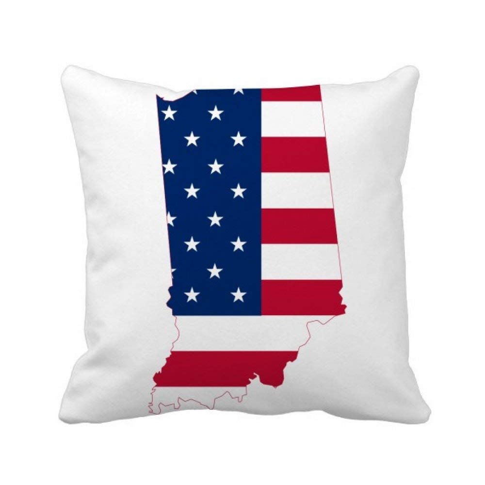Housse de coussin carrée Illinois étoiles et drapeau américain pour rénover vos vieux coussins