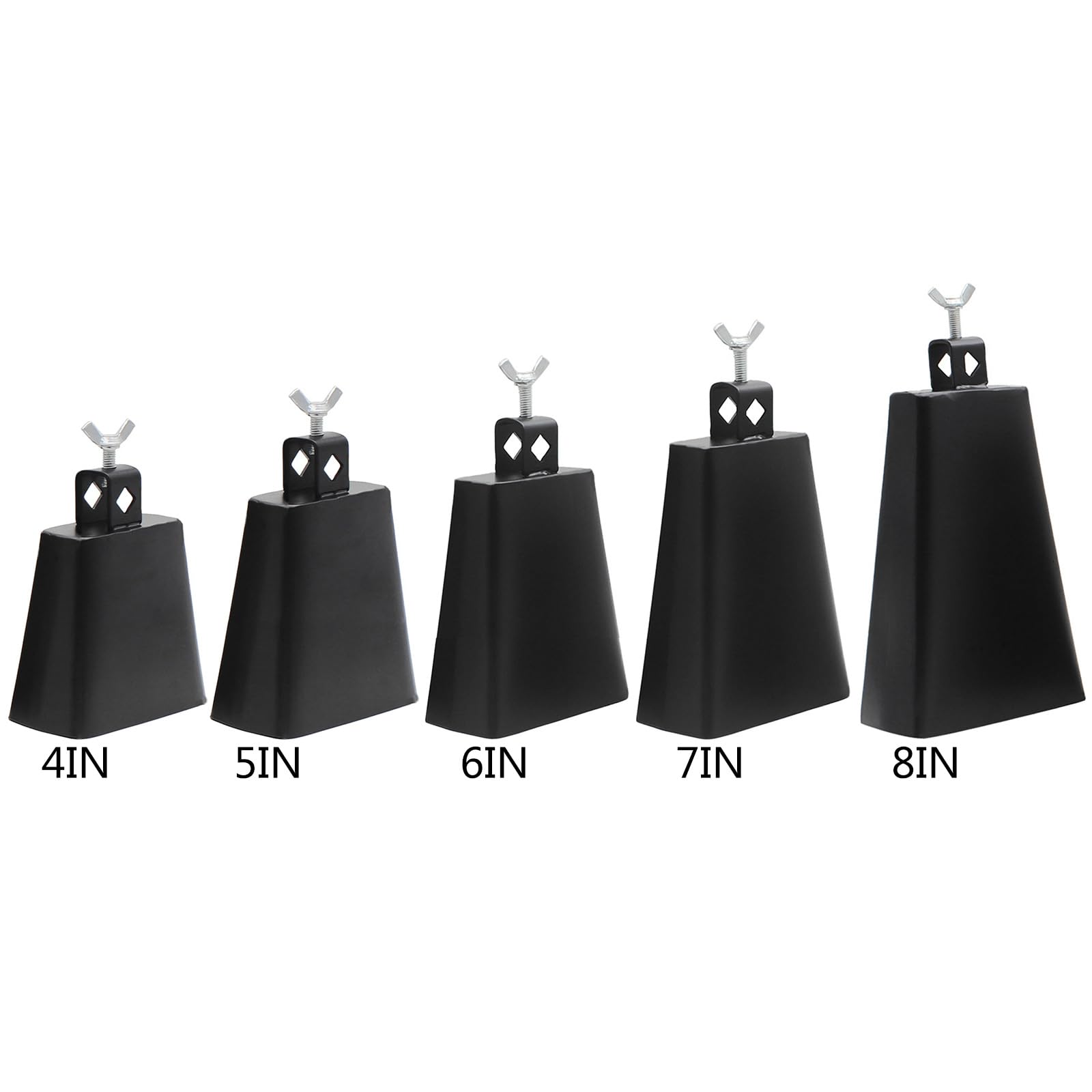 Percussion - Set di strumenti per tamburi, per matrimonio, calcio, campanella di mucca, in metallo, campane di mucca