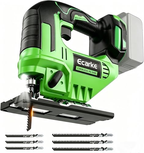 Ecarke 750W Akku-Stichsäge kompatibel mit Makita 18V, stufenlos regelbar...