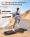 Superun Walking Pad mit Steigung max 159 KG/136 KG, 2.5HP Laufband für Zuhause mit LED, Leise Laufband Schreibtisch mit App und Multiplayer-Rennstrecke