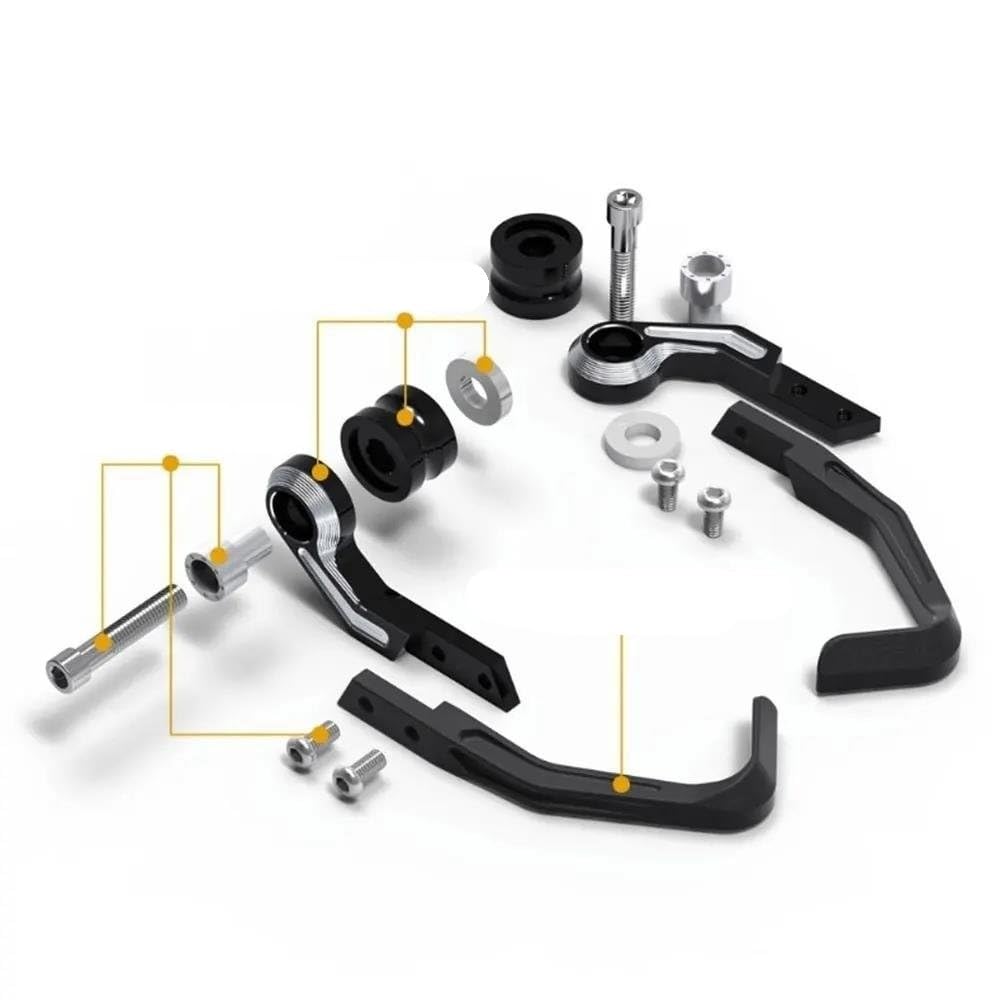 Piezas de Repuesto para K&awasaki para Ninja ZX10R ZX10RR SE 2016~2026+ Kit Protector De Palanca De Embrague De Freno De Manillar De Motocicleta Piezas modificación(Black (1 Pair))