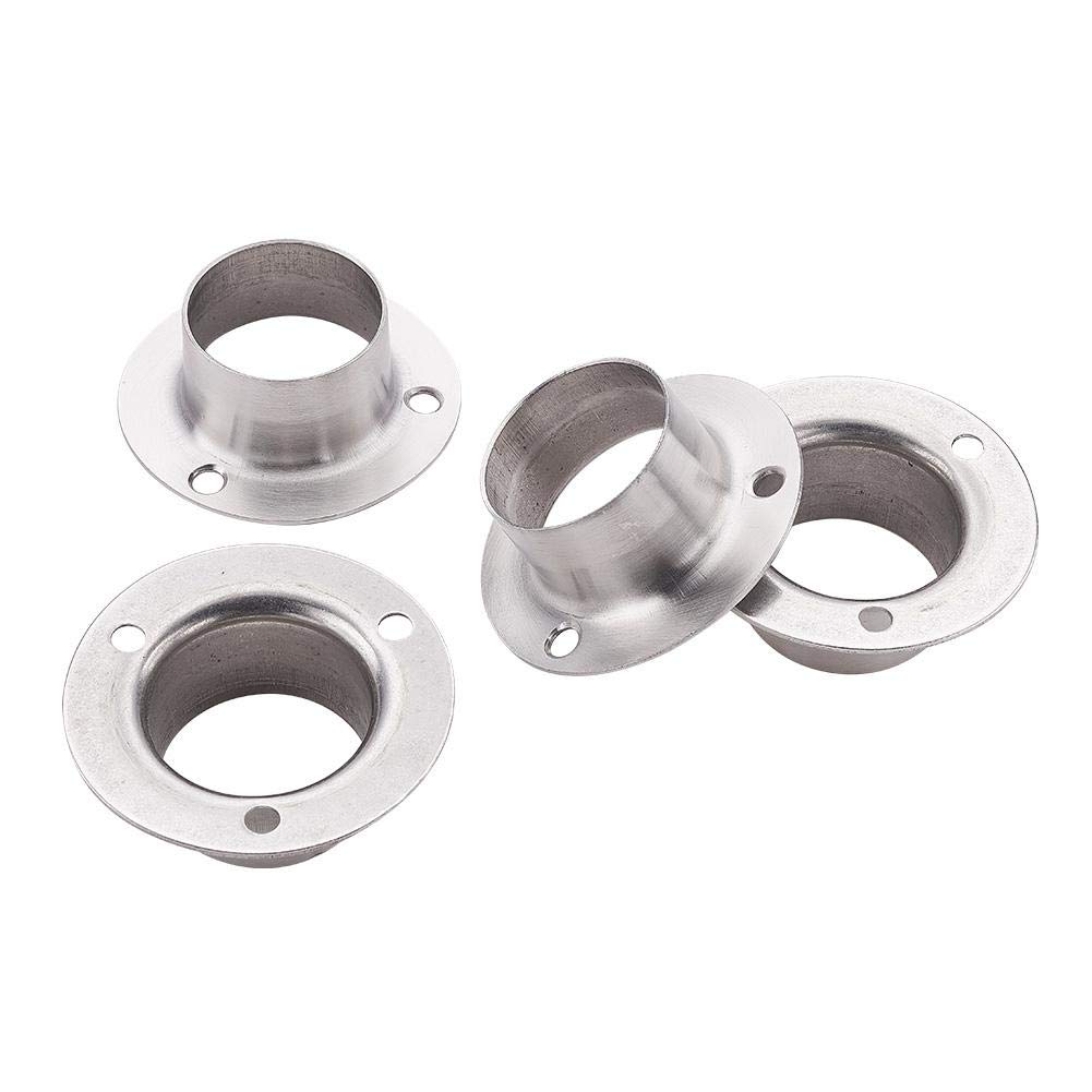 MroMax Wardrobe Pipe Bracket, 32.5mm Dia, Wall Mounted Rail Rod Support Socket 4pcs