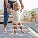 Eanpet Large Playroom Rug for Kids Glow in The Dark Star Area Rugs for Boys Girls Toddlers Bedroom Decorative 5x7 Grey Play Mat for Babies 1-3 Years