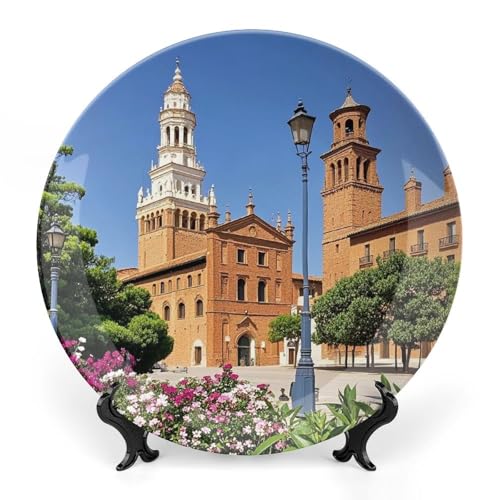 SMAZDFXX Plato de cerámica para decoración de...