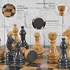 Radicaln Marble Chess Set 15 Inches Black and Golden Handmade Luxury Board Games for Adults, Ideal Marble Chess Board Game Set & Chess Pieces