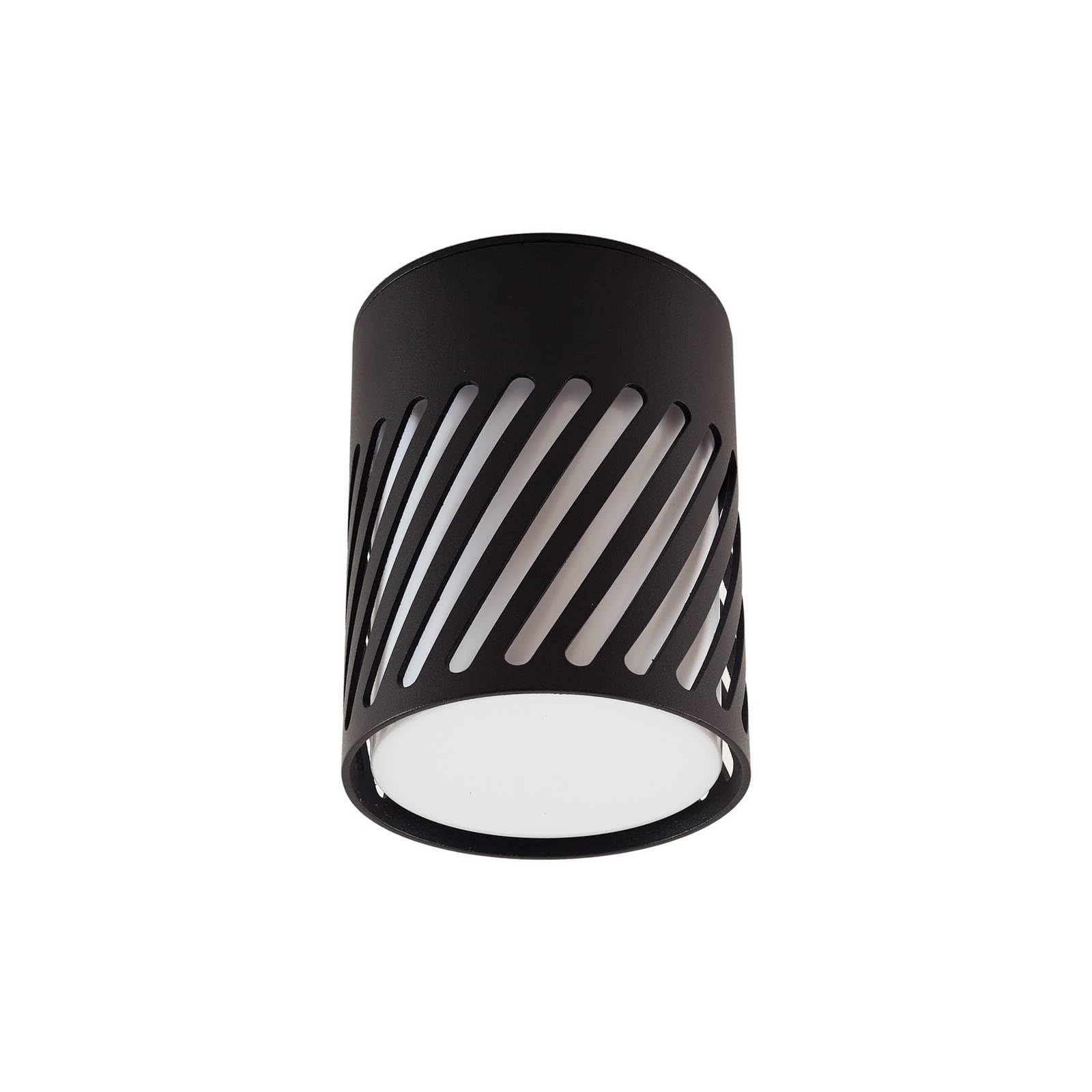 Lindby Deckenlampe Lurinda (spritzwassergeschützt (Modern) in Schwarz aus Aluminium (1 flammig, E27) - Aufbau-Deckenleuchte Deckenleuchte Lampe