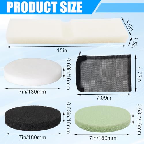 Image of 30pcs FX4 Canister Filter Media Replacement Kit Compatible with Fluval Fx4 Fx5 Fx6 Include Carbon Foam Filter Pads, Foam Block,Aquarium Maintenance Quick Clear /Water Polishing Pads