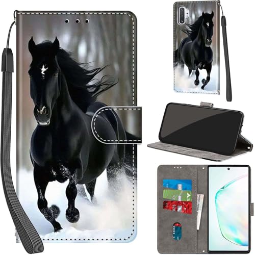 Coque pour Samsung Galaxy Note 10 Plus Cover [Housse en Cuir PU Premium] [Etui à Rabat] [Pochette de Portefeuille], Étui de Protection pour Samsung Note 10...