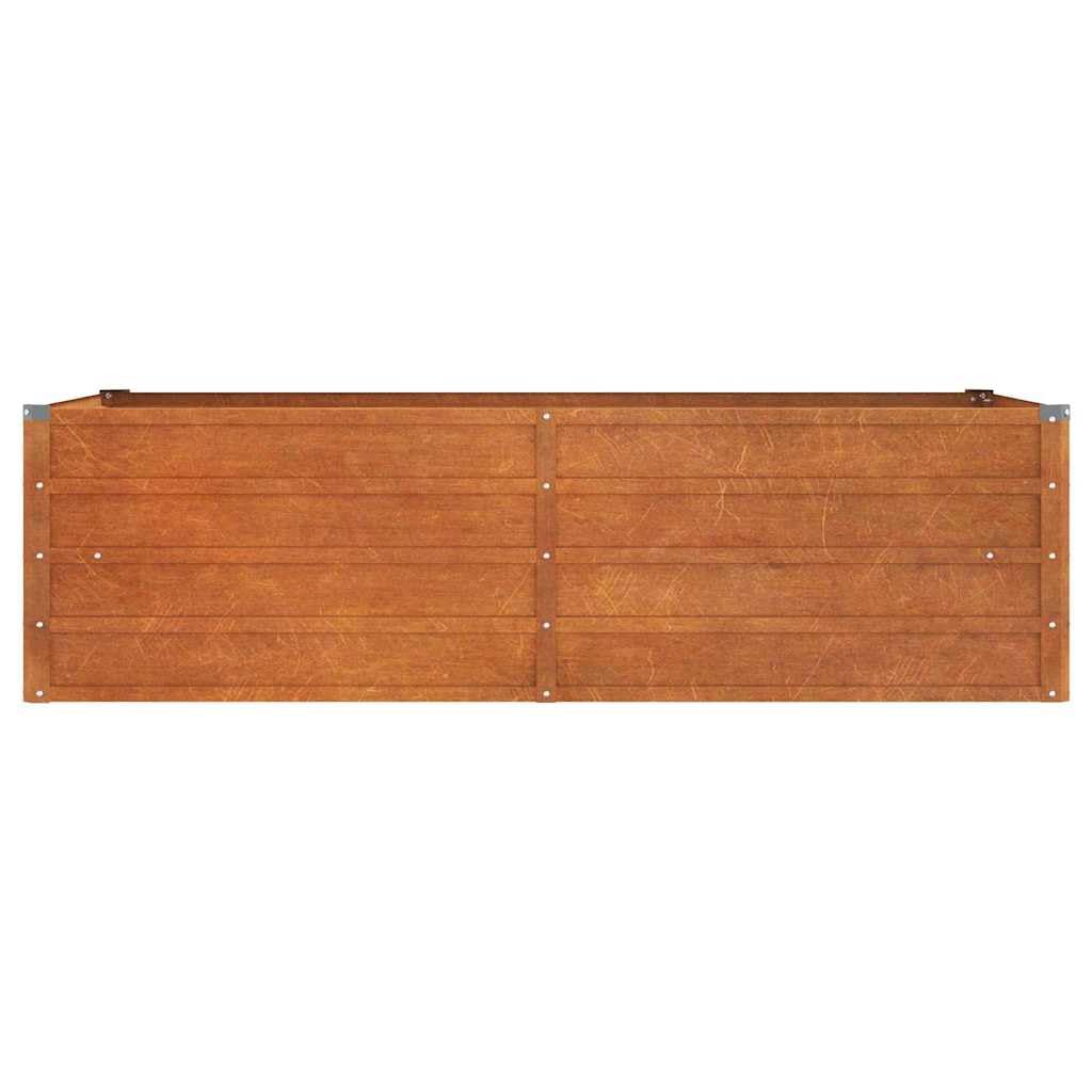 Bancal de acero corten para jardín, balcón, terraza, 160 x 80 x 45 cm