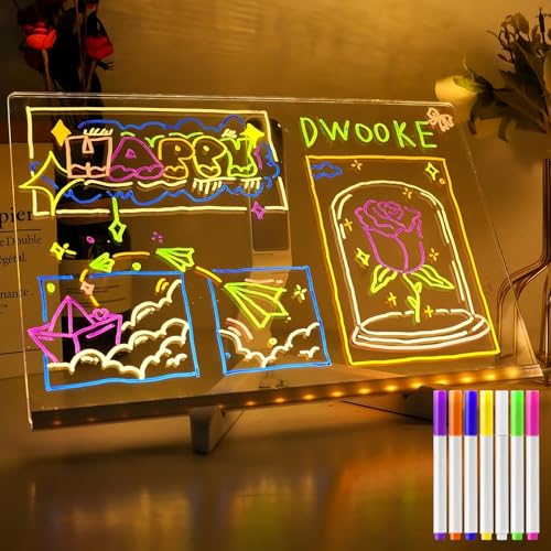 Tableau acrylique effaçable à sec LED pour ne plus oublier vos notes