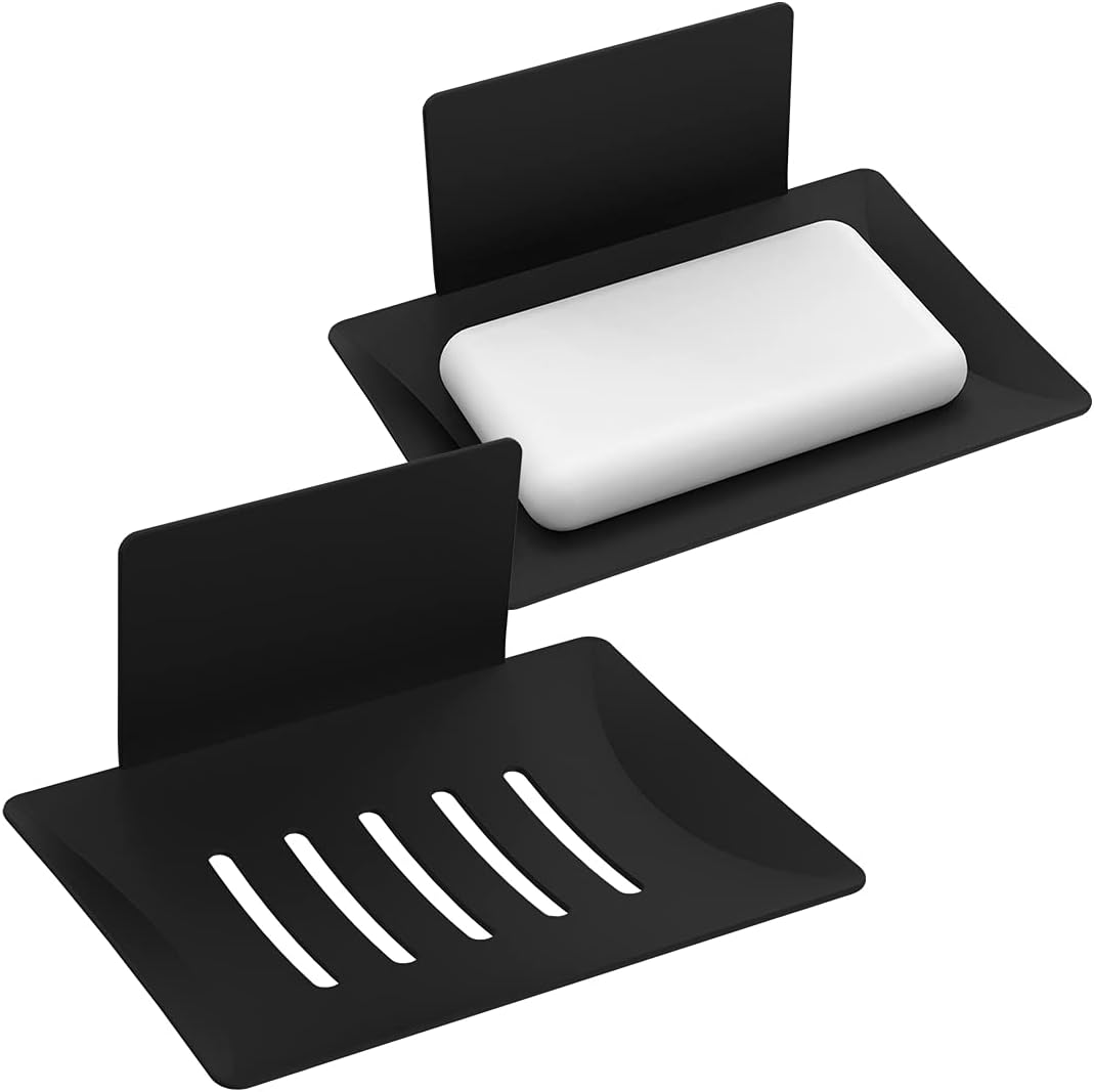 2 Pack Soap Holder for Shower Wall, 5 Slot SelfAdhesive Soap Dish for