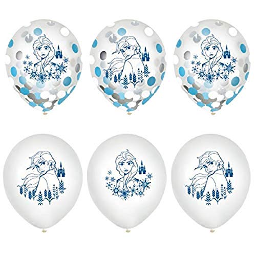 Ballons à confettis Disney La Reine des neiges décoration anniversaire fille hélium