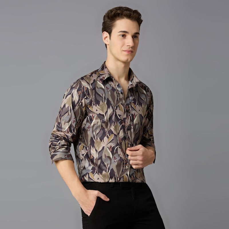 Image of MARK & ALBERT Men's Slim Fit Cotton Formal Shirt