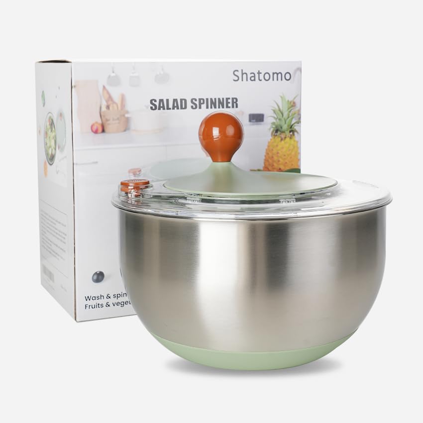 5.3 Qt Stainless Steel Salad Spinner