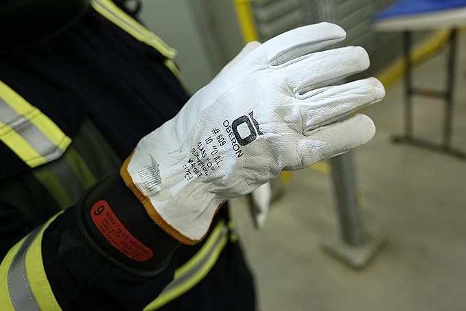 Miniatura 4 de OBERON Protectores de guantes eléctricos de cuero Clase 0