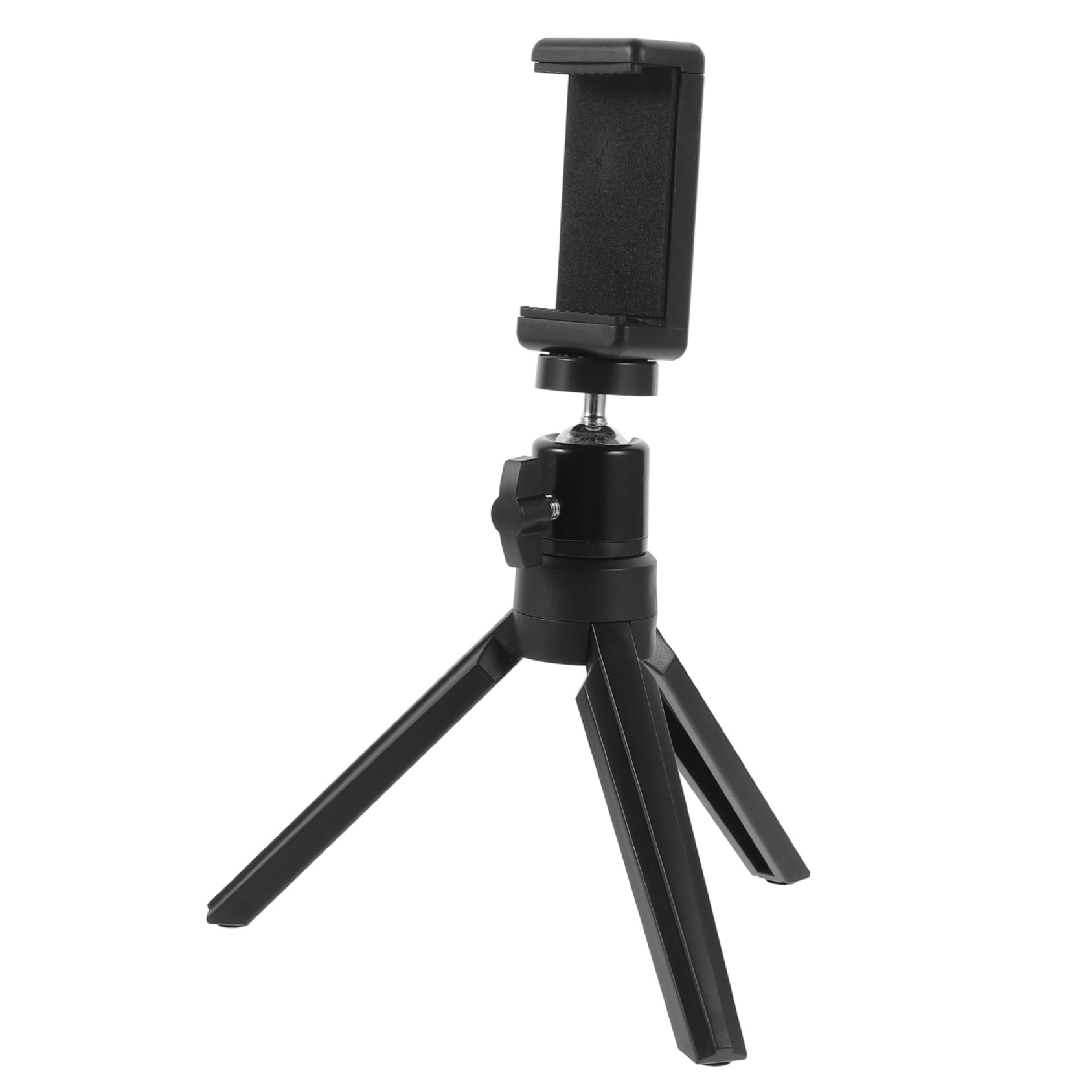KALLORY 1Set Mini Tripod Phone Holder Table Stand for Live Streaming Recording and Vlogging Compact Tripod Compatible with Smartphones for Office and Home Use