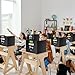 Bcabo Privacy Shields for Student Desks, Inspirational Privacy folders for Student Testing Desk Dividers- Includes Extra Labels, Black (Pack of 24)