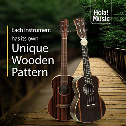Image of Hola! Music 24 Inch Deluxe Concert Ukulele Bundle, Mahogany, Gig Bag