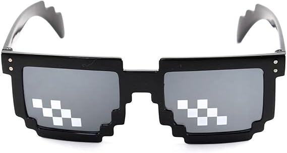 Amazon Co Jp Leisure Club サングラス モザイクメガネ Cosplay 誕生日 小道具 コスプレ 眼鏡 男女兼用 おもしろい ピクセル ファッション パーティー グッズ 小物 ファッション