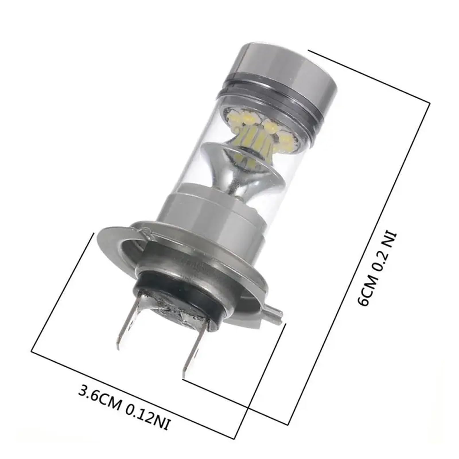 2 pezzi H7 H4 super luminoso 100 W LED faro fendinebbia DRL lampadine fascio alto/basso 6000 K bianco H8 H9 H11 9005 9006 lampade for auto 12 V 4300 K(6000K Cold White,H4)