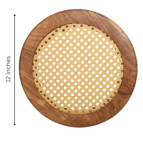 Assiette d'apéritif rustique en acacia et plateau de service - 3