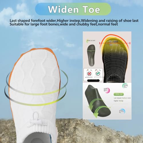 Image of Beach Water Shoes for Women Men Quick Dry Non-Slip Wide Toe Hike Barefoot Footwear for Beach Pool Aqua Swim Surf Walk