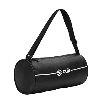 Cult Gym Bag for Men & Women – 12L Water-Repellent Sports Duffel with Adjustable Shoulder Strap & Side Mesh Pocket – Lightweight, Durable Travel Bag for Gym, Fitness, Training Black