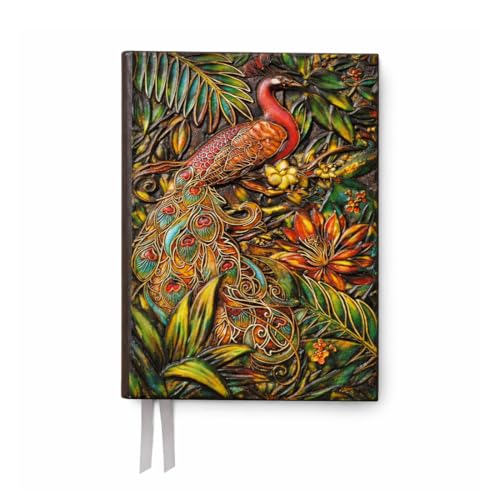 Image of Giftana 3D Peacock DND Vintage Notebook Diary for Men and Women, Antique Diary with 200 Pages | Premium Writing A5 Journal Leather Diaries, Travel Diary, Corporate Gift for Employees