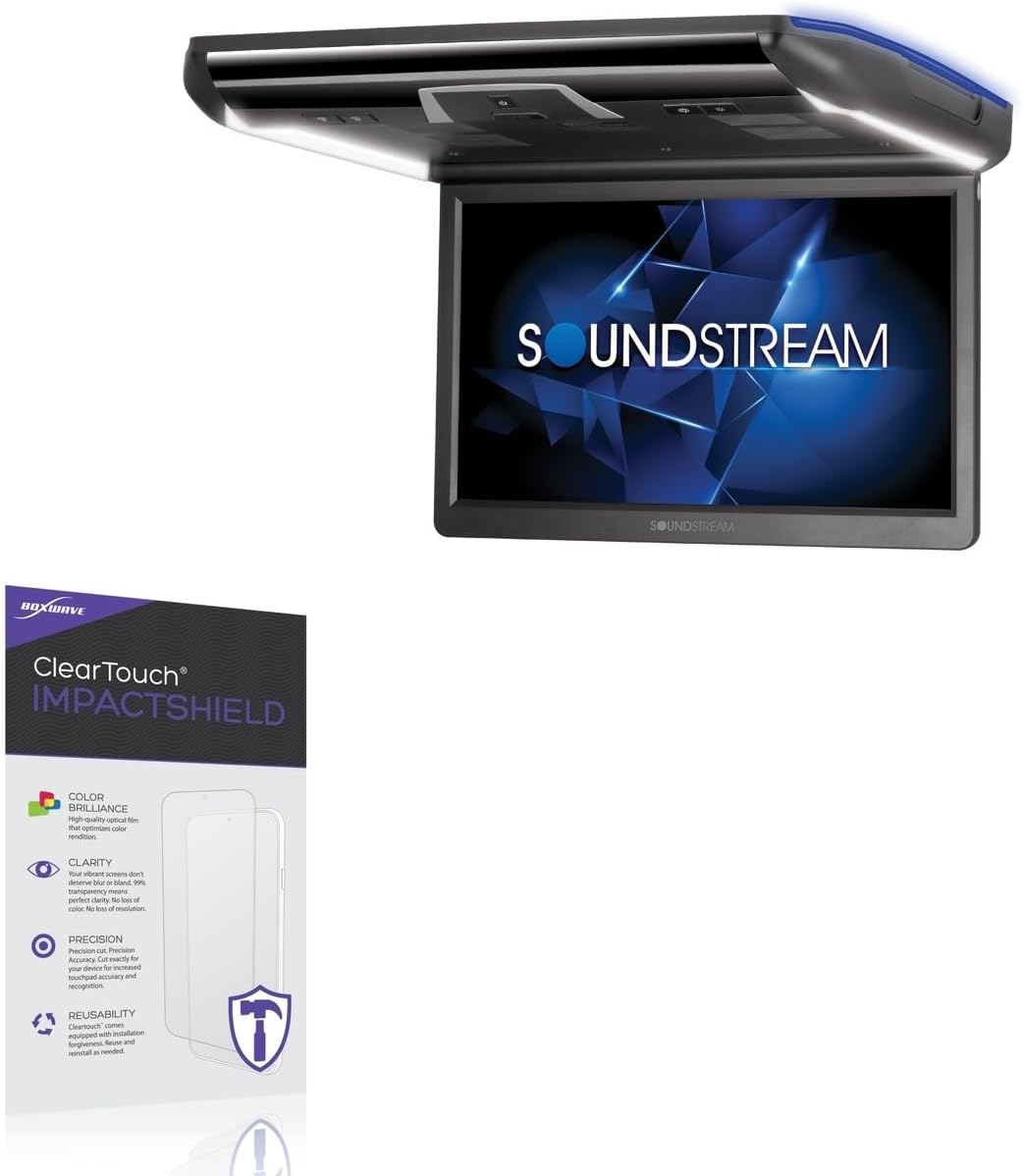 BoxWave Screen Protector Compatible With Soundstream VCM-160DMH - ClearTouch ImpactShield (2-Pack), Impenetrable Screen Protector Flexible Film