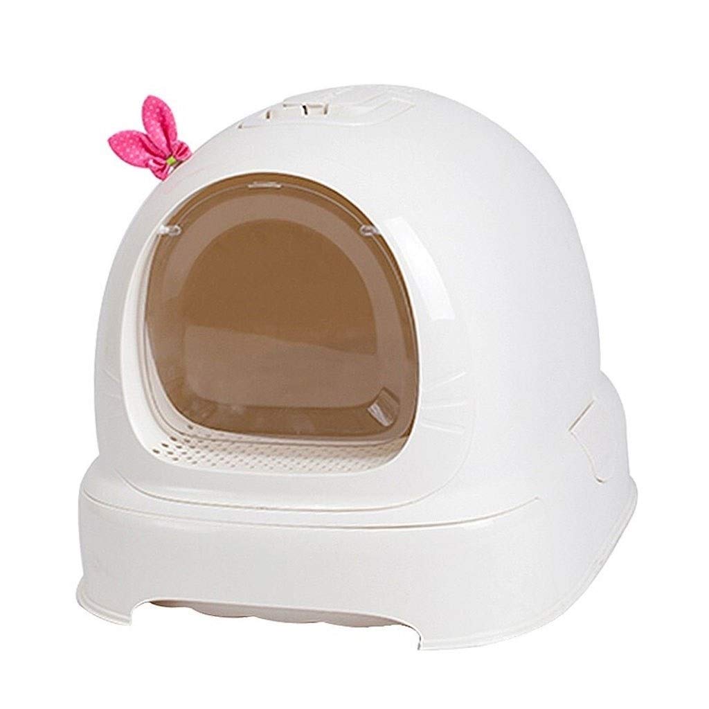 Haustiertoilette Katzentoilette Katzentoilette Vollständig geschlossene Schublade Haustierbedarf Set Katzentoilette Anti-Spritz-Katzentoilette Katzentoilette Katzentoilette (Farbe: Rosso)