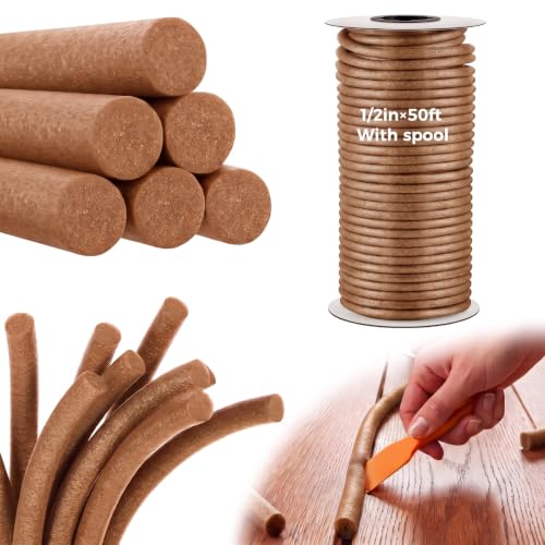 Image of MotiMind Foam Backer Rod for Gap, 1 /2 Inch X 50 ft, Brown, 1 Roll | Caulk Saver Concrete Crack Filler, Weather Stripping Seal, Door Window Insulation, Backing Rod Expansion Joints
