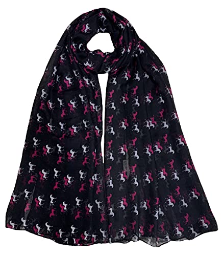 Lina & Lily Horse Animal Print Women's Scarf Shawl Wrap Lightweight2
