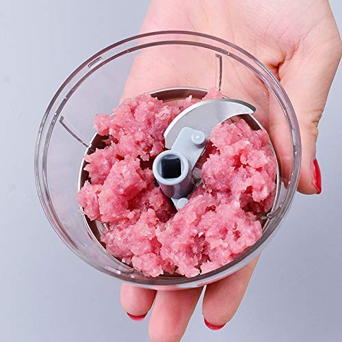 2in1 Knoblauchmühle Mit Behälter - Manuell Für Ingwer & Knoblauch (Blau)