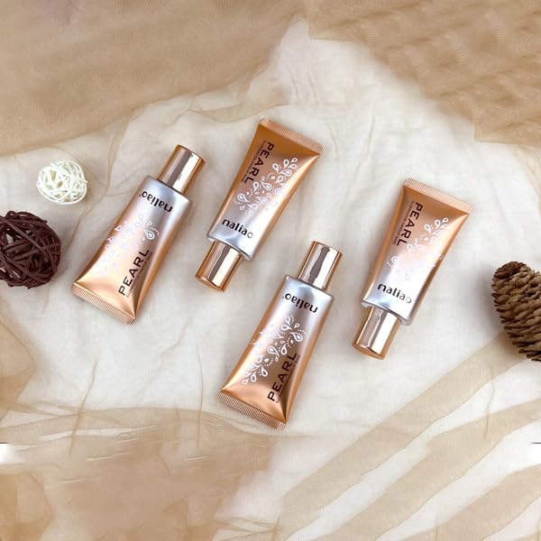 Image of Maliao Pearl Illuminator Makeup Base - Bright Pearl Color for Instant Skin Brightening (GOLDEN PINK) 40g