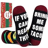 Funny Taco Socks Gifts for Men Women - Birthday Gifts for Boys and Girls Christmas Gifts for Kids and Teen Dad and Mom Gifts Ideas Stocking Stuffers Valentines Novelty Socks
