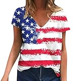 4Th of July Outfits,Strapless Tops for Women Women Tie-Dye Independence Day Fashion Printed Colorful