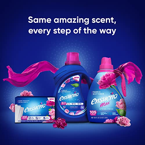 Ensueño - Liquid Laundry Detergent Pouches - Spring Fresh - 16 Pack - Ideal For Large Households, Business, Or Office Use - 128 Total Loads #TOP7