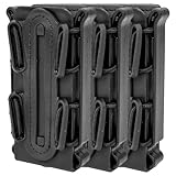 MILQUEST マガジンポーチ マグポーチ 『ガスハンドガン MP5 MP7対応』 MOLLE ベルト 両方対応 ハンドガン用 サバゲー ソフトシェル スコーピオンタイプ (ブラック3個セット)