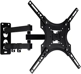 Suporte para TV Articulado Universal 14” a 55” LCD LED QLED OLED Plasma até 50kg Kit de Instalação Inclinável De Parede