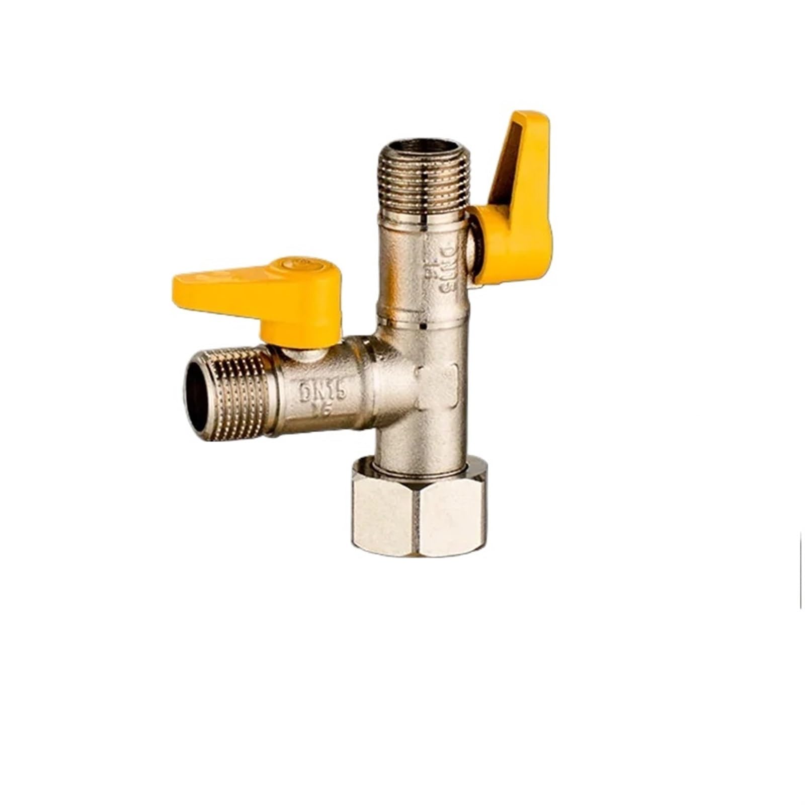 Vanne à gaz à 3 voies cuivre galvanisé 3/4 1/2 interrupteur robinet à bille