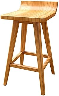TINGTING - Stołek Nordic barowy Stołek z litego drewna Café Krzesło do jadalni Home Modern Wysokie Stołek Simple (Color : Wood, Size : 65)